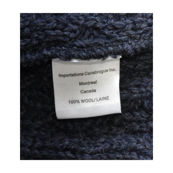 RUE SAINT-PATRICK NWT 100% WORSTED WOOL CREWNECK MIDNIGHT BLUE SWEATER. SIZE XL - Picture 8 of 8
